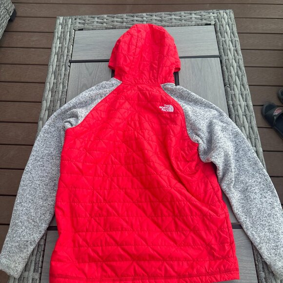 The North Face Jacket Boys L (14/16) Quilted Sweater Fleece Hoodie Full Zip - Picture 3 of 4